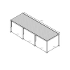 Pergola Tarasowa Aluminiowa MIRADOR Premium 111 Delux - 3 x 9 m Antracyt
